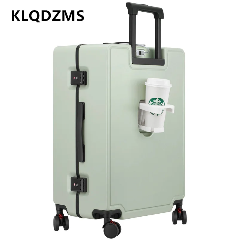 KLQDZMS 20"24" Inch New Men And Women Multi-functional Universal Trolley Luggage With Portable Aluminum Frame Boarding Suitcase