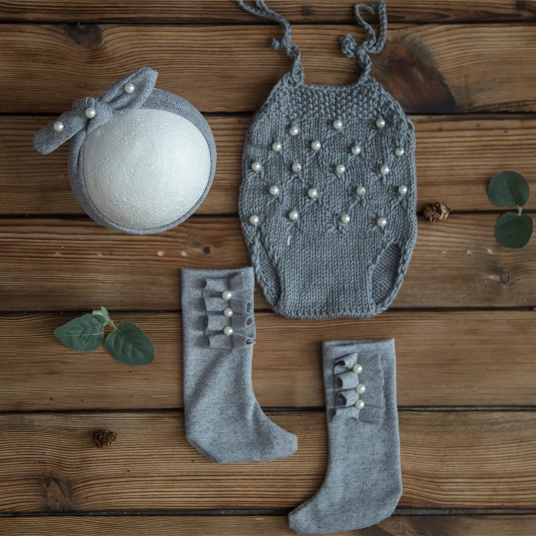 

Вязаные подгузники для новорожденных, мягкая ткань, швейные носки и повязка на голову, комплект реквизита для фотосъемки новорожденных, детский комбинезон, подушка, штаны, комплект