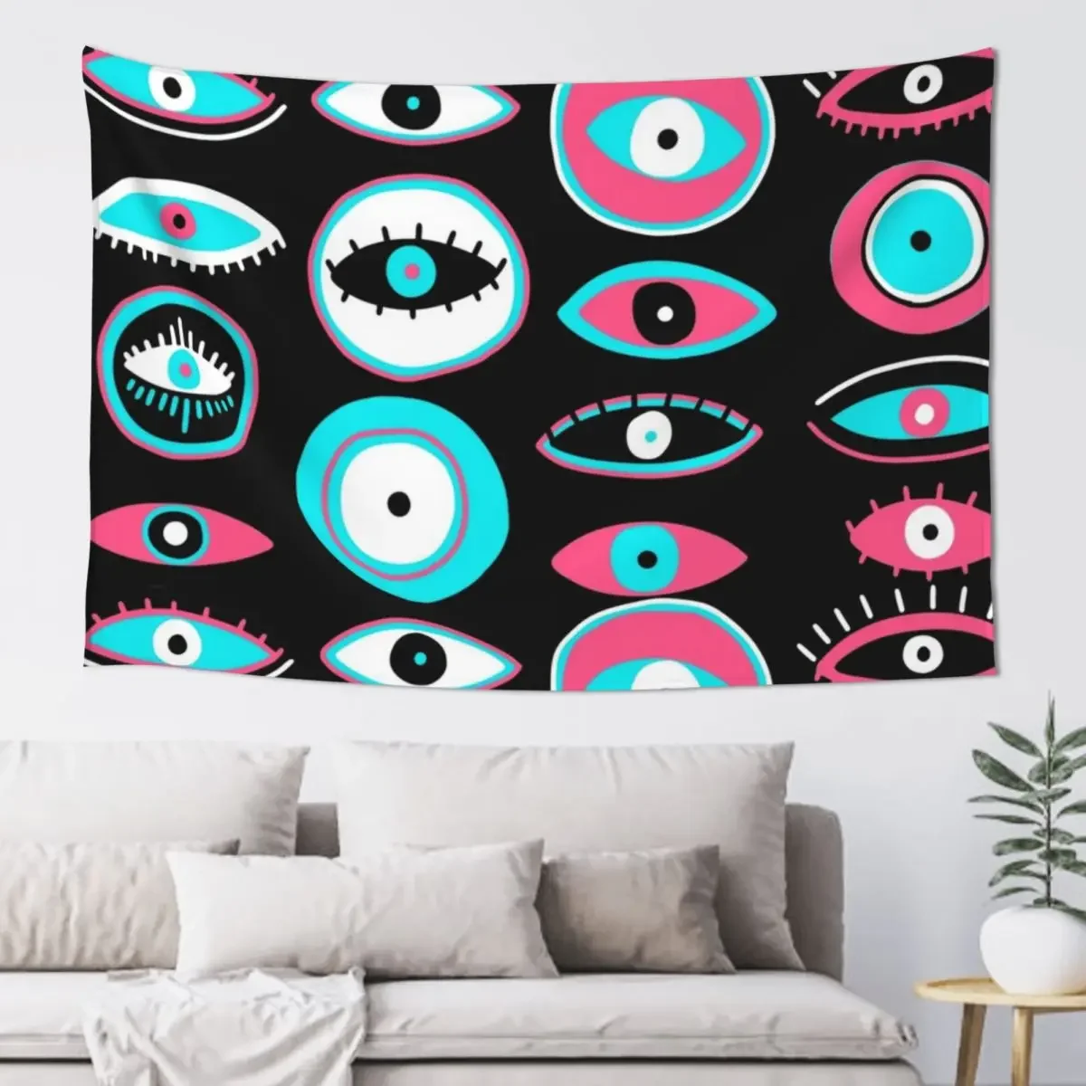 

Eyes - Eyeballs Illustration Tapestry Cute Decor Bed Room Decoration Home Decor Aesthetic Tapestry