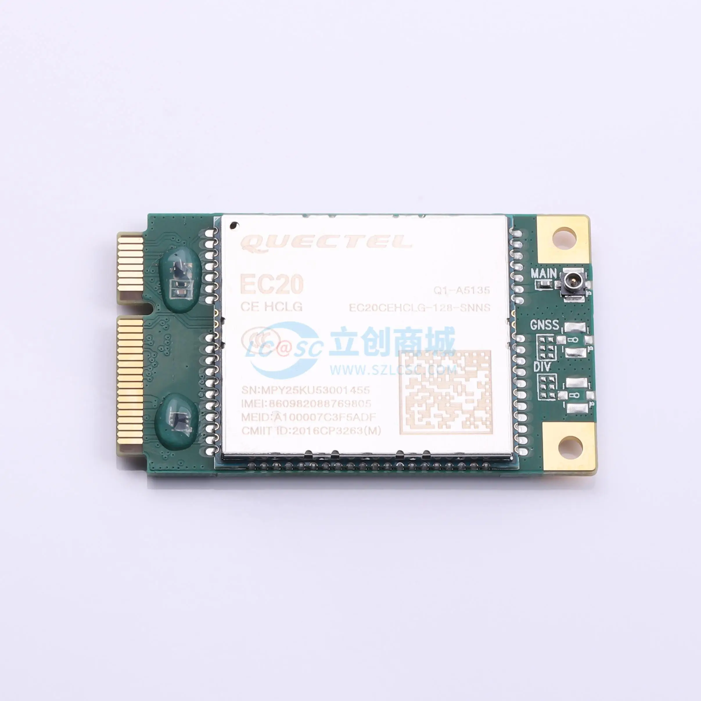1pcs EC20CEHCLG-MINIPCIE-CB SMD 30x51mm LTE UART USB SIM Cellular LTE Wireless Communication Module