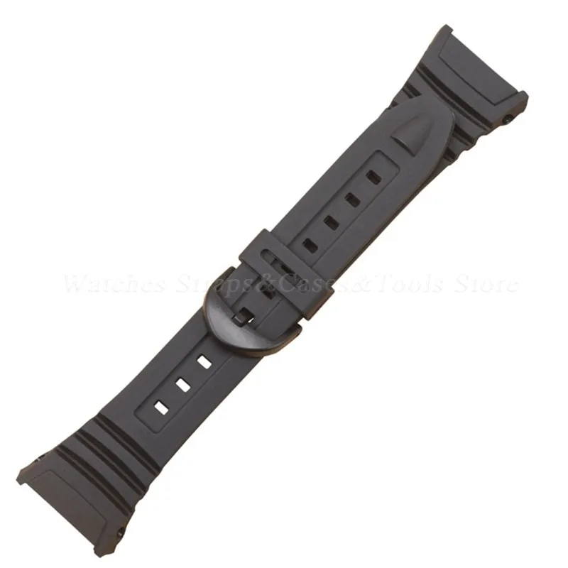 18mm Rubber Silicone Watch Strap for Casio W-96H W-96H-1AV Waterproof Universal TPU Sport Belts Men Women Bracelet Accessories