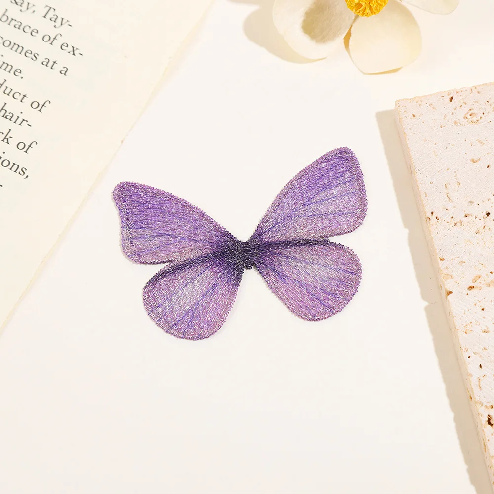 

50 Pieces Embroidery Butterfly Patch DIY Handmade Material Clothing Hair Accessories Ingredients