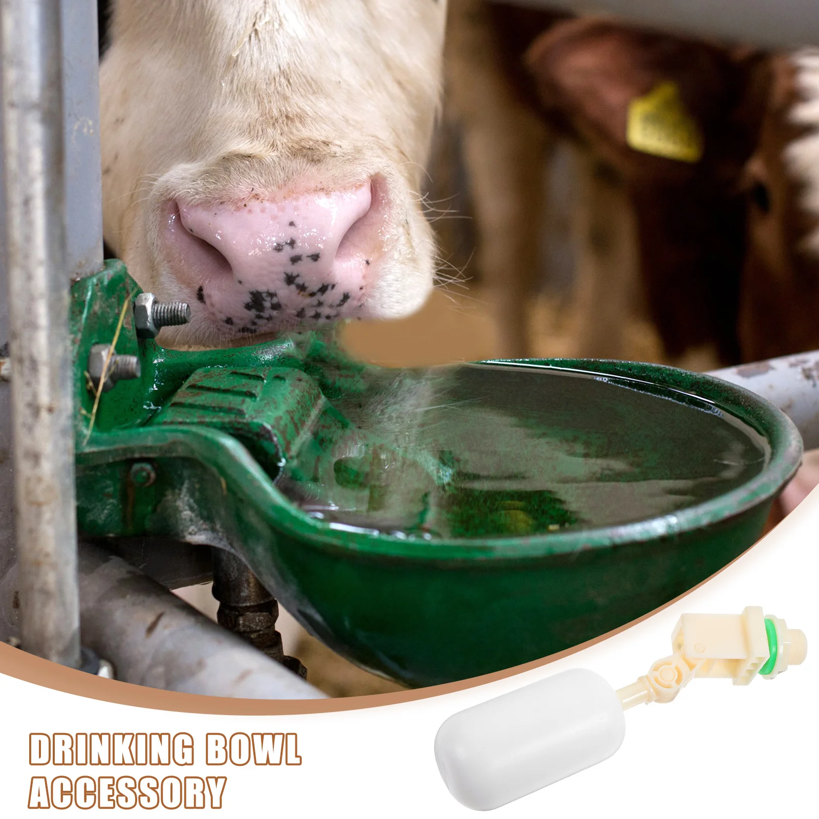 

1Pcs Reusable Water Float Valve Cattle Drinking Bowl Accessory For Sheep Pigs Easy Install Farm Equipment
