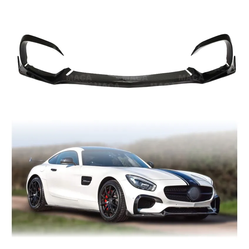 Premium Carbon Fiber Rentch Style Front Bumper Lip For  AMG GT Coupe GT-S C190/R190 2015-2018