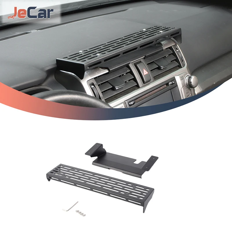 JeCar Metal Car Center Console Expansion Organizer Shelf Storage Rack Phone Holder Bracket For 4Runner 2010 Up Accessories