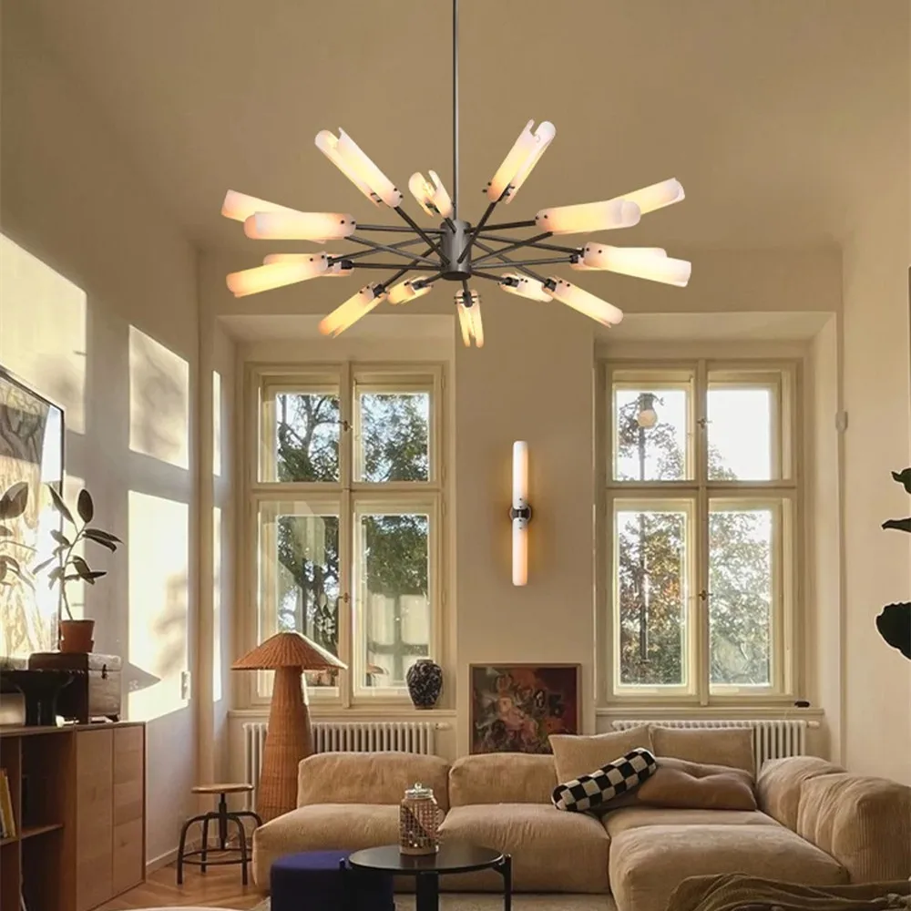 Modern LED Copper Glass Restaurant Ceiling Chandelier For Living Room TV Background Aisle Bedside Wall Lamp Mirror Front Light