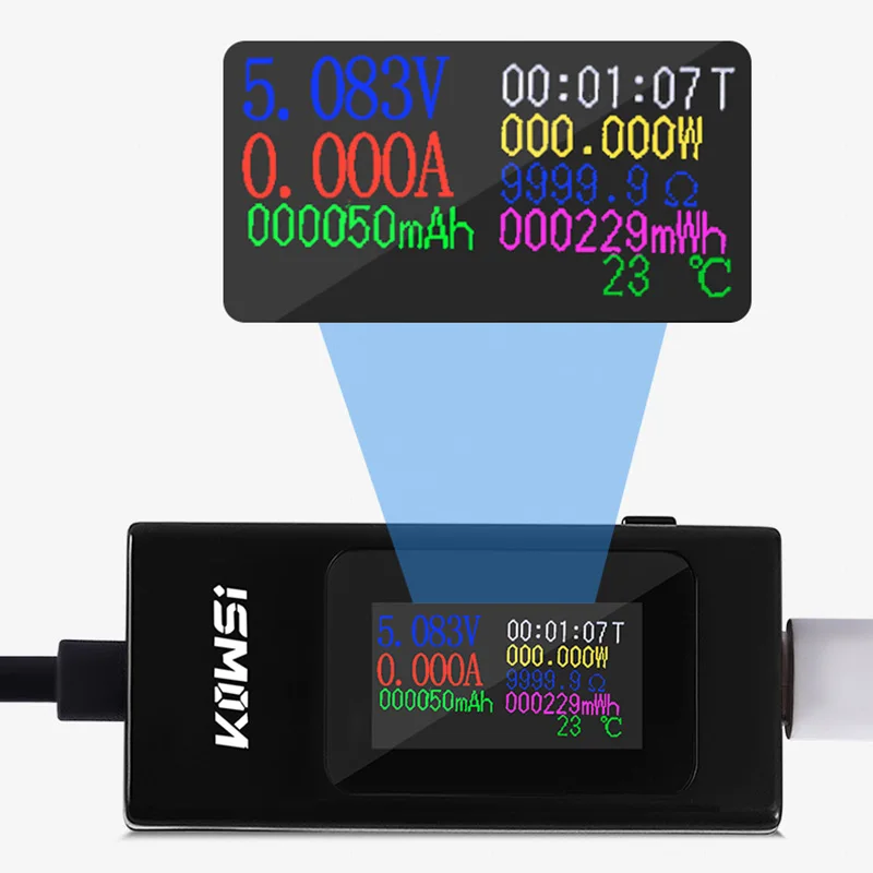 KWS-066C نوع-C تستر DC4-30V الجهد متر توقيت مقياس التيار الكهربائي شاشة رقمية قطع مؤشر الطاقة 2-Way جهاز قياس الجهد الكهربائي الحالي #3