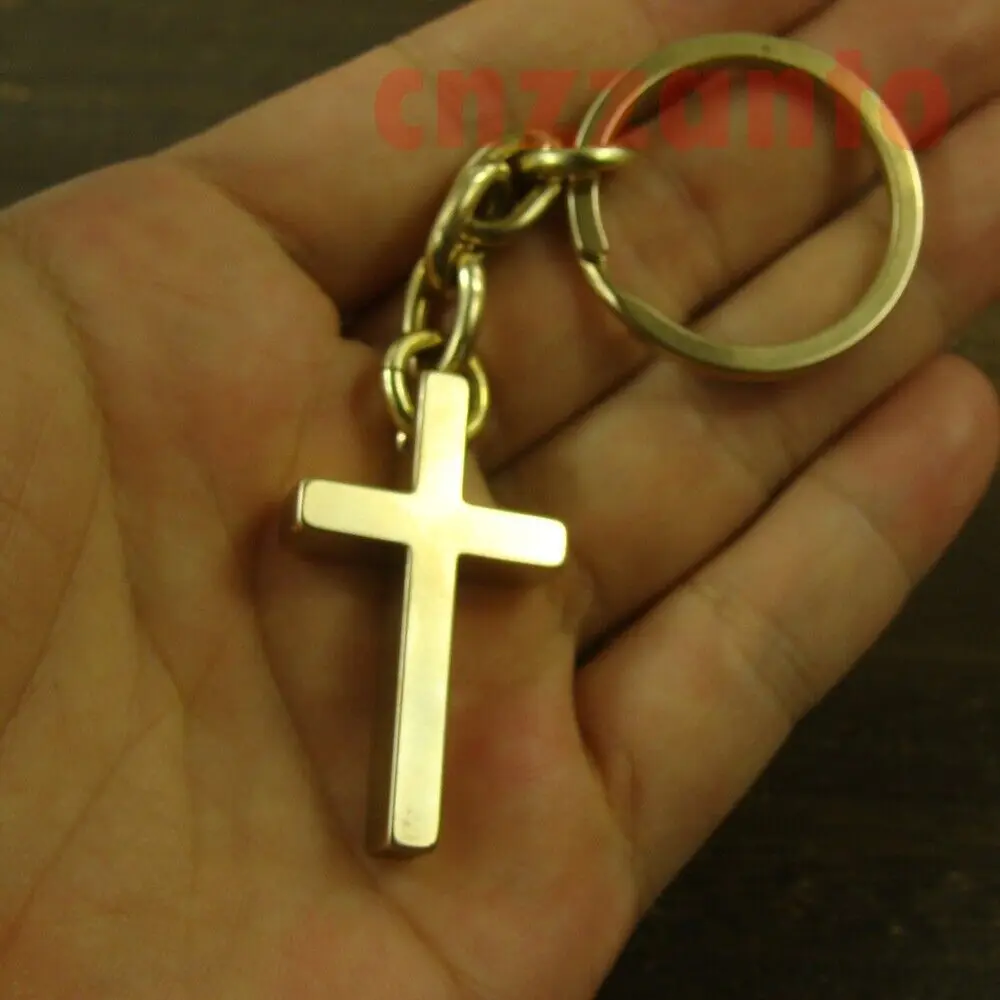 

Solid Brass Cross pendant Statue for DIY keychain key chain ring Pendant Ornaments