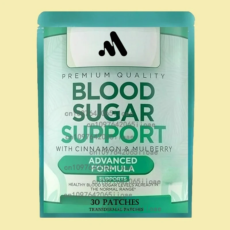 

30 Patches Blood Sugar Support Iron with Folate Transdermal Patches, Vitamin C, B6, B12, 5-in-1 Blood Support