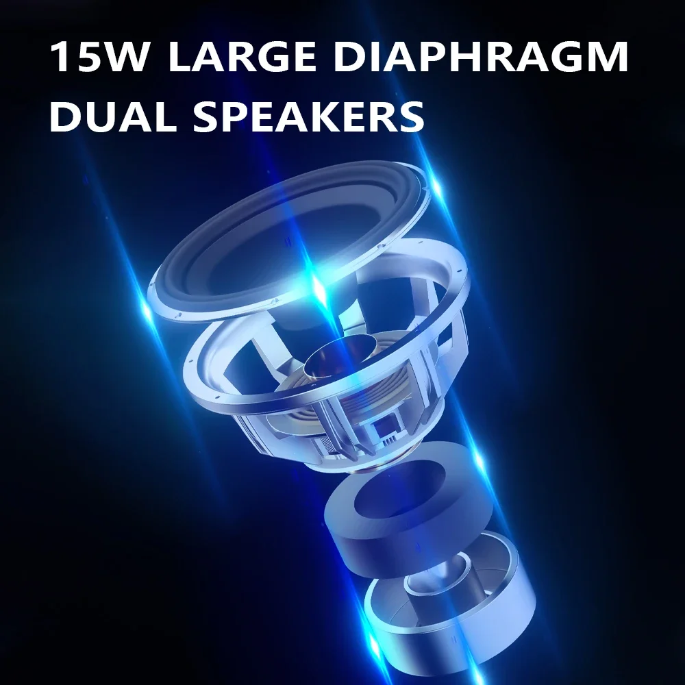 Neue LED-Uhr Mini Smart tragbare Bluetooth-Lautsprecher bunte Lichteffekt Multifunktion 15w schnelle Handy drahtlose Ladegeräte