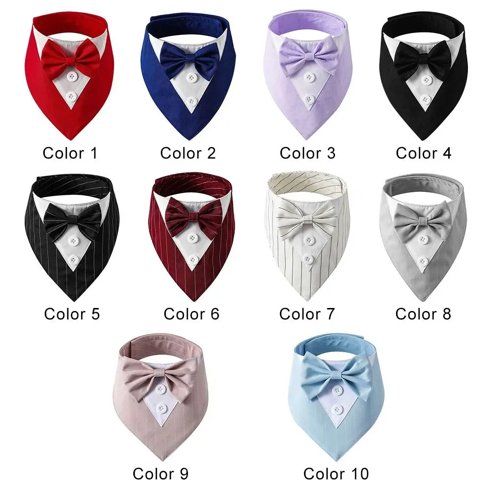 Comfortable Fashion Adjustable Tuxedo Bow Ties Pet Saliva Towel Formal Tie Bow Tie Collar Dog Necktie