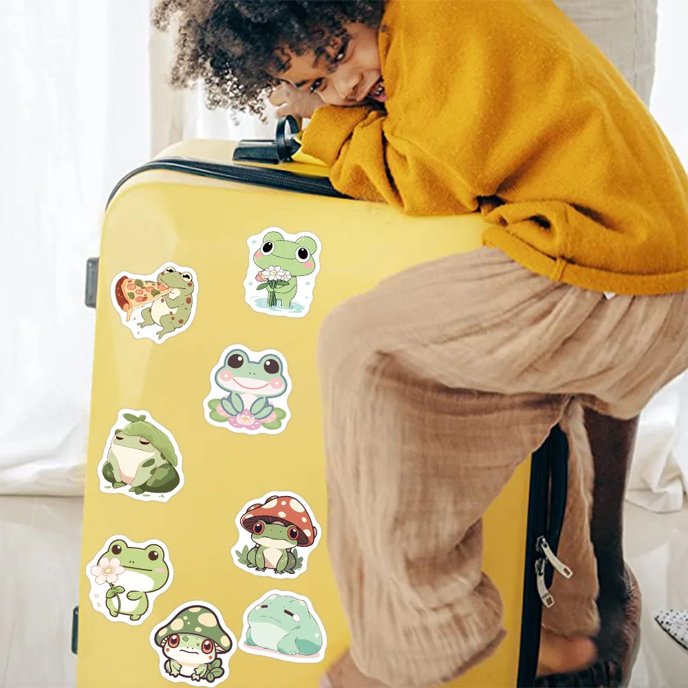 30/50/100Pcs Cute Frog Graffiti Stickers DIY Phone Guitar Laptop Notebook Suitcase Cup Cartoon Waterproof Sticker Kids Toy