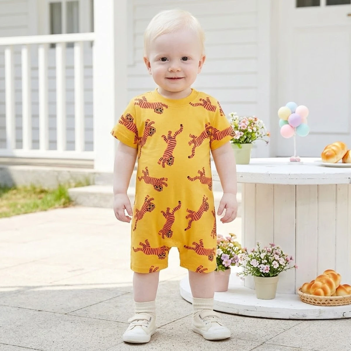 Summer Baby Fahsion Rompers Cute Toddler Boys Animals Jumpsuits Casual