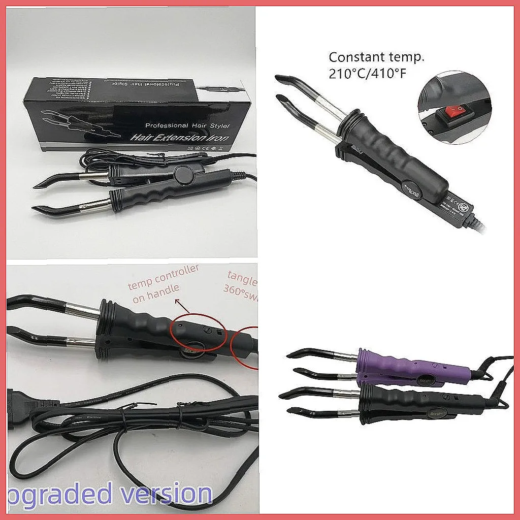 Professional Keratin Hair Extension Iron with Adjustable Temperature Control & Quick Melt Technology