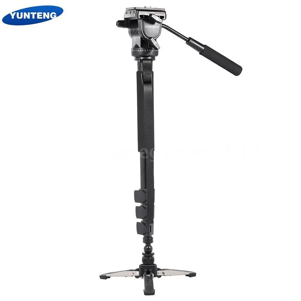 Yunteng 588 for Canon Nikon Sony Phones DSLR Camera DV Camcorder Photography Tripod Monopod Fluid Drag Head Update of VCT-288