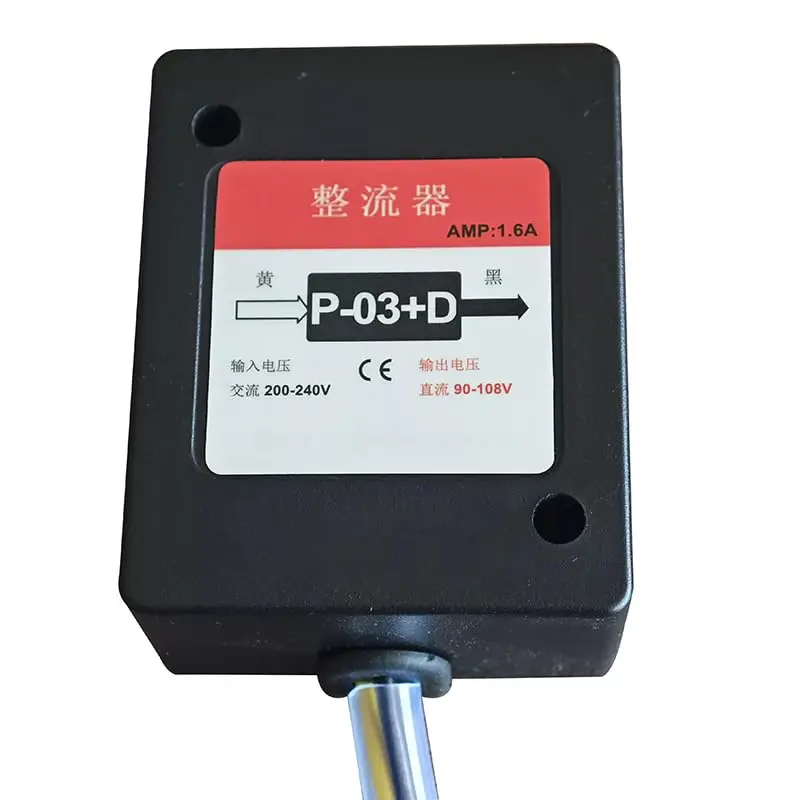 

Выпрямитель тормоза двигателя P-03+D AC200/240В DC90/108В 1.6А