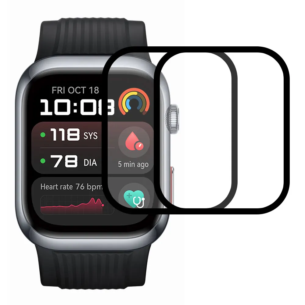 

2 шт./упак. для Huawei Watch D2 Защитная пленка для экрана часов HD Прозрачная пленка из ПММА (черный край) - черный
