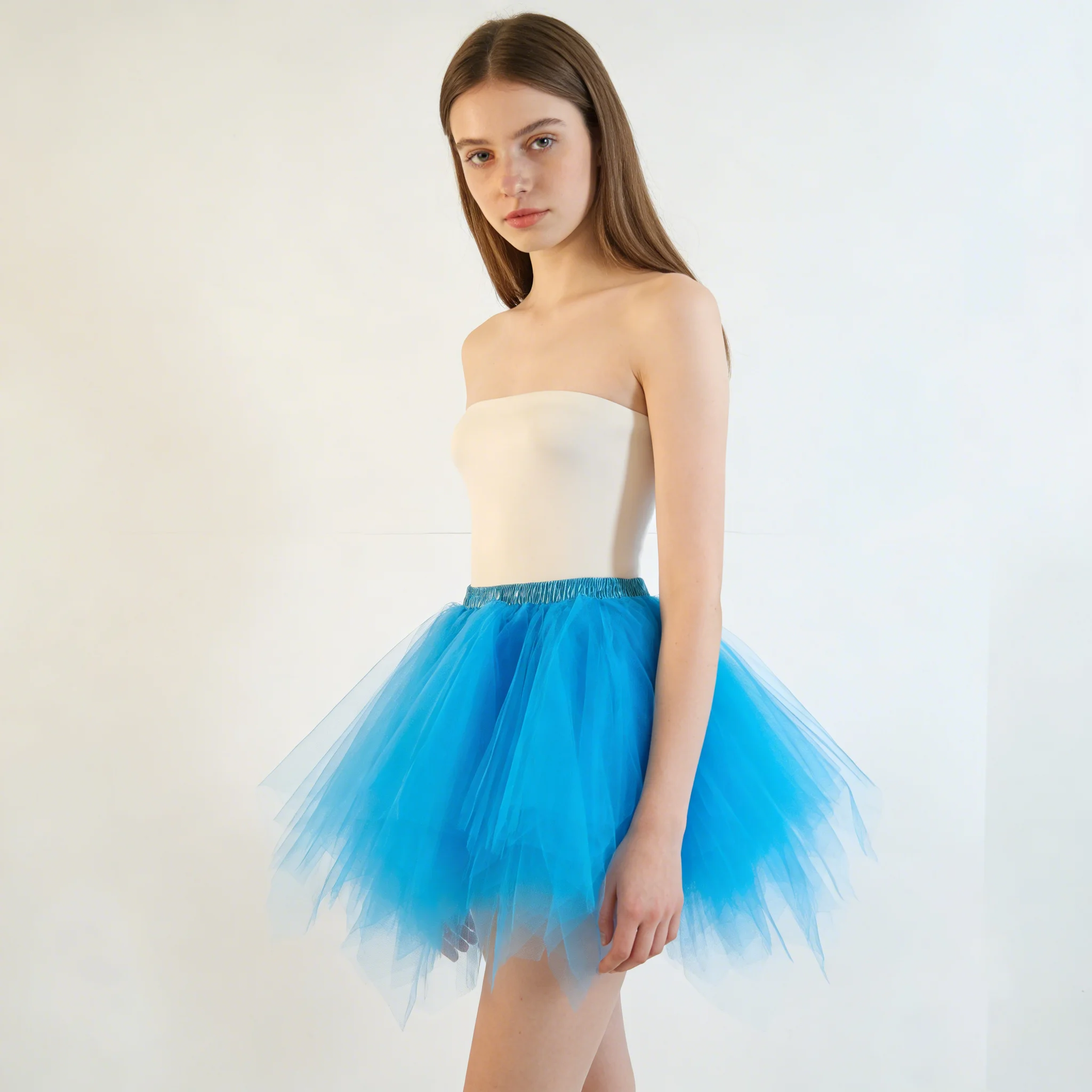 

Легкая юбка из мягкого тюля для взрослых с эластичным поясом, идеально подходит для костюмов принцесс, парадов гордости и повседневных модных образов