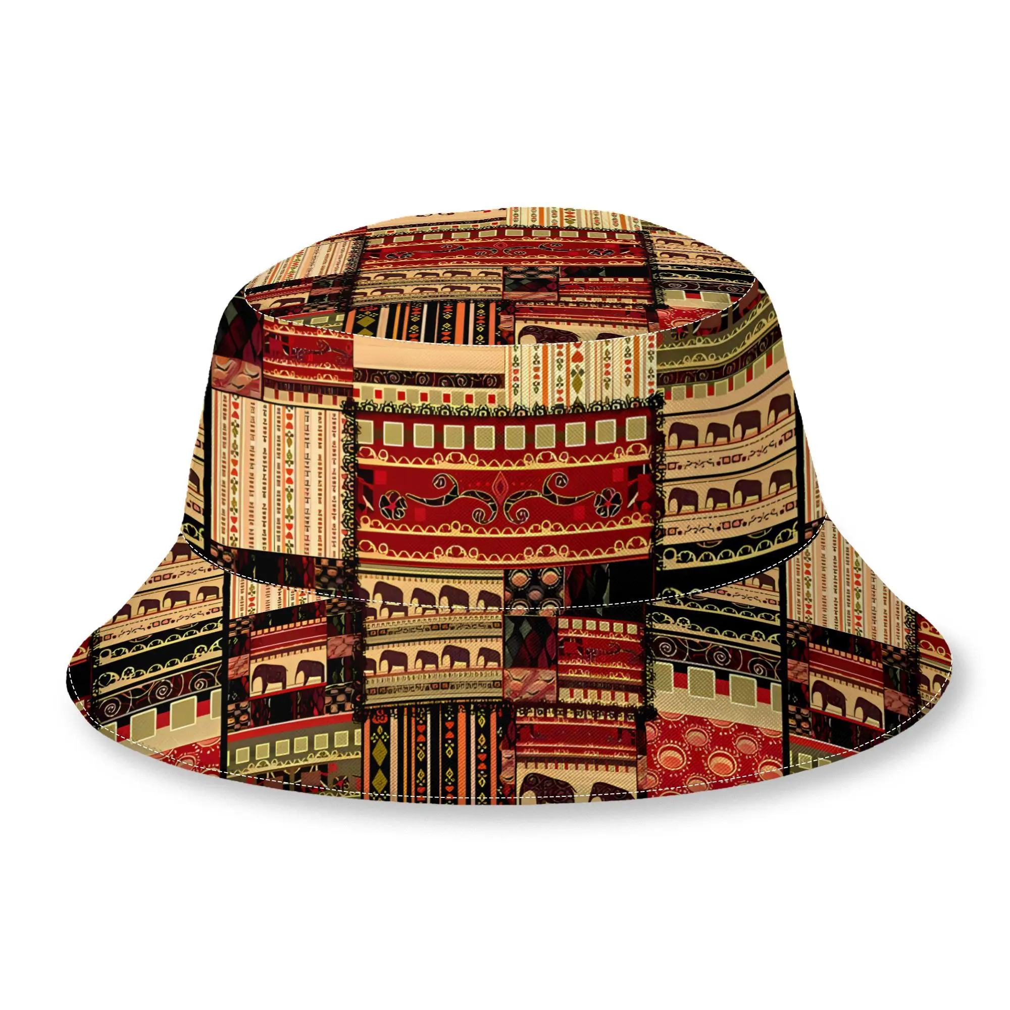 African Black Month Stripes Tribal Abstract Style Men's Novelty Bucket Hat All-Season Stylish Fun Support Hat, Printed Sun Hat