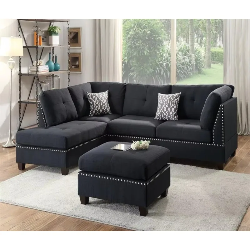 Sectional 3 2 1 Recliner Furniture Hotel Sleeper Natural Fabric Sofa