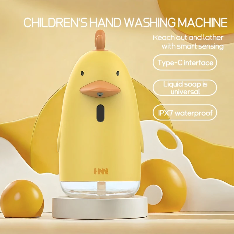 Automatic Soap Dispenser USB Charging Cute Cartoon Style Touchless Sensor Children Washing Hand Machine Soap Foam Dispenser