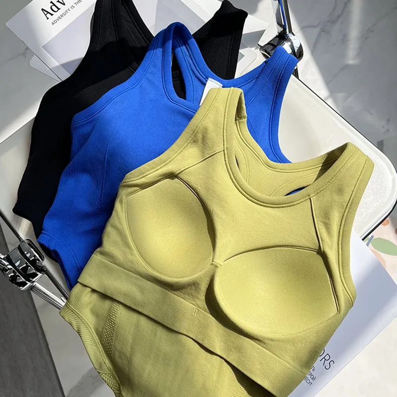 Yoga Clothes Seamless Women Outer Wear Running Fitness Bras Skin-friendly Sports Bra Gym Bra Push Up Top