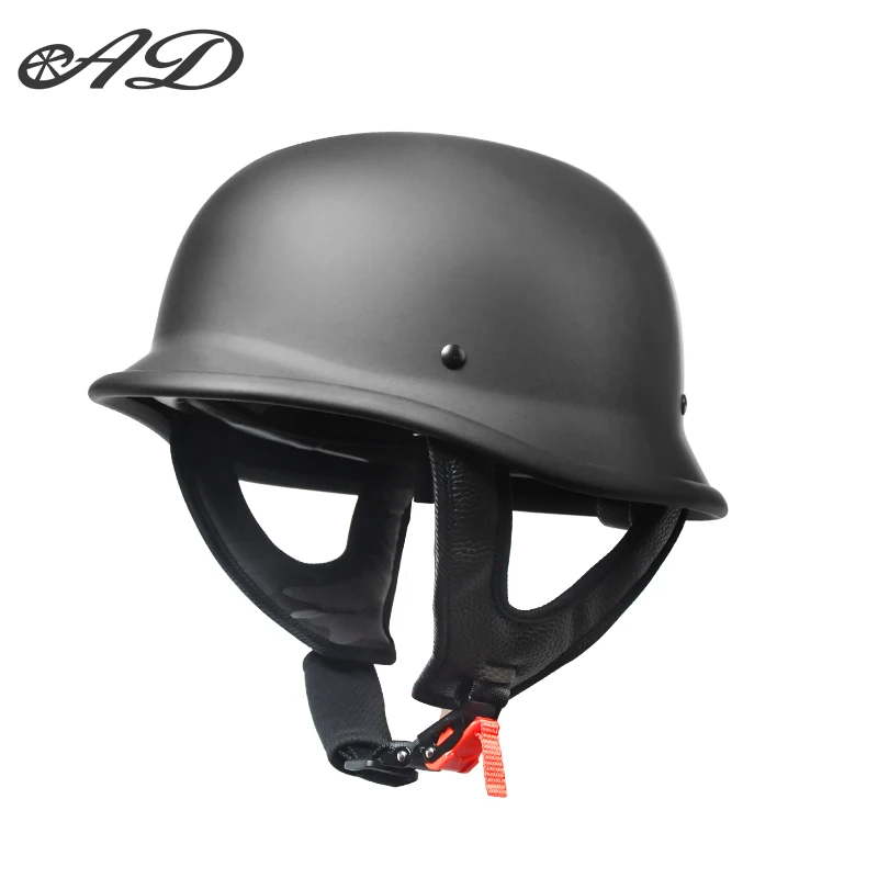 AD new motorcycle helmet retro half helmet four seasons general German soldier helmet motorcycle scoop helmet