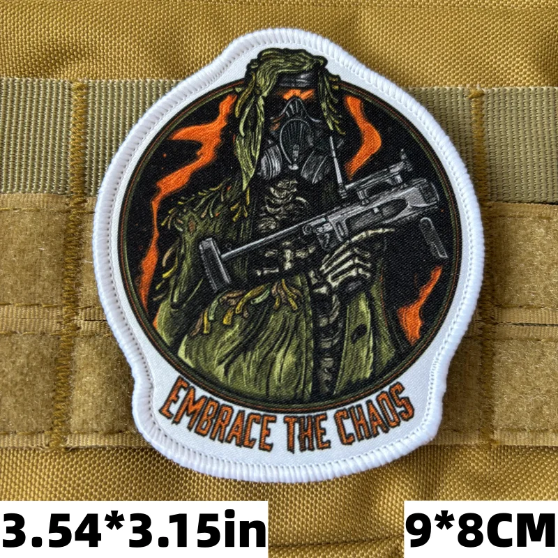 Parche táctico moral francotirador Embrace The Chaos – Gancho y bucle - imagen 4