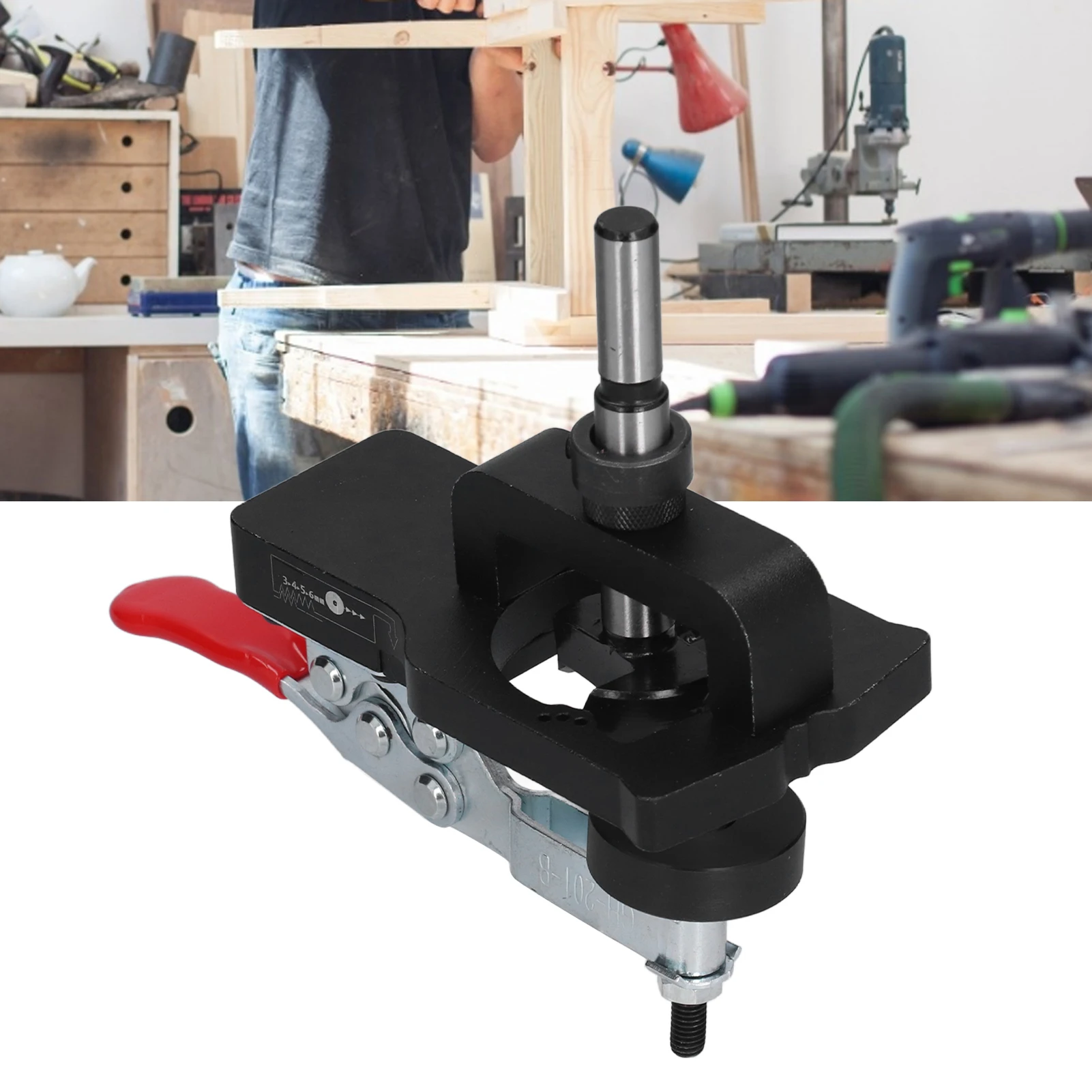 

Hole Drill Guide Boring Guide 35mm Hole Drilling Drill Bit Reamer Kit Set for Woodworking Boring Jig Hinge Jig Kit