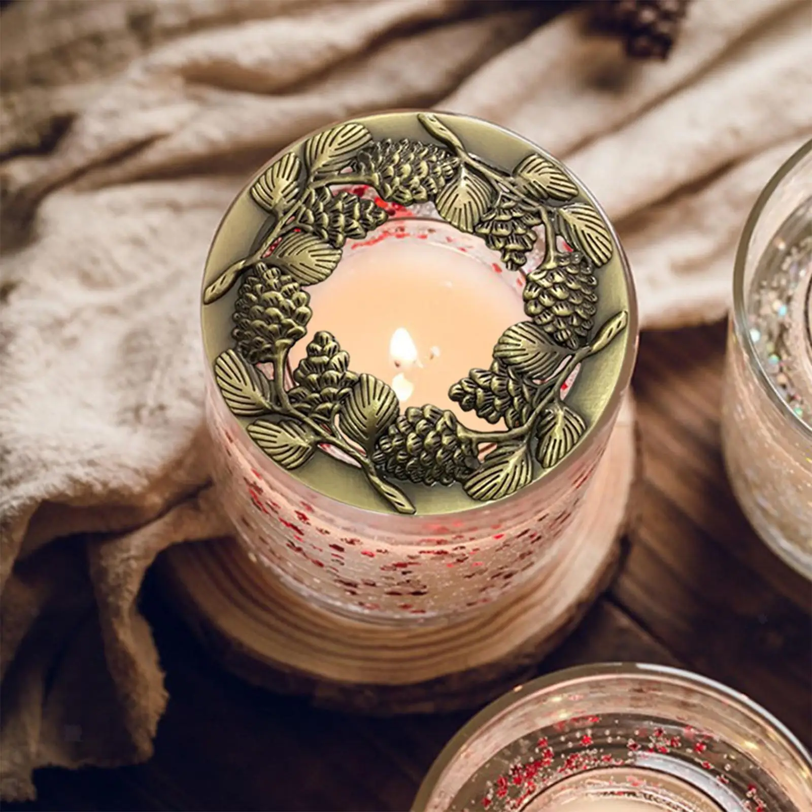 Vintage Candle Toppers Candles Cover Candle Topper Lids Candle Accessories Shades Sleeves To Burn Evenly Christmas Party Favor