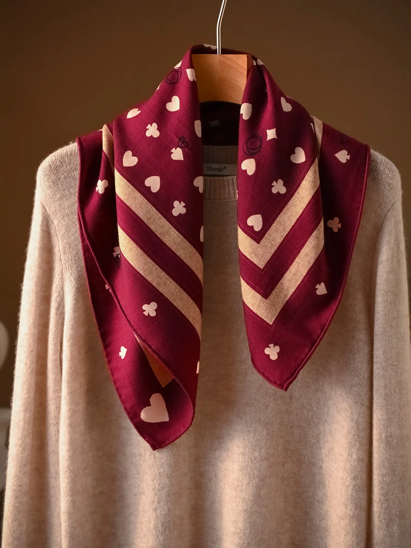 luy-poker-heart-ape-woolen-scarf-for-women-red-new-year-gift-high-end-faionable-korean-sle-double-sided-geometric-pat