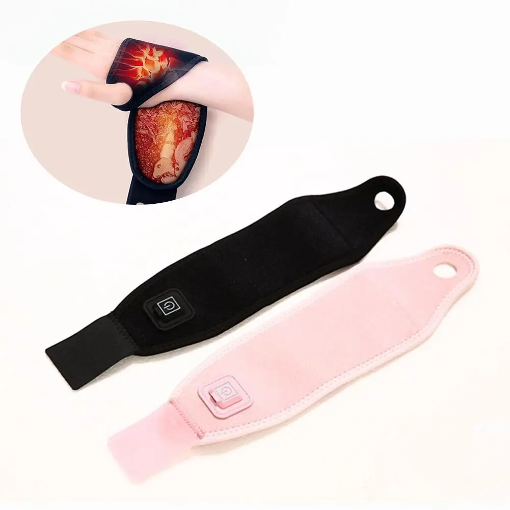 

Hot 1pcs Hand heating wristband Support Brace Wrap Heated Hand Warmer Compression Pain Relief Wristband Belt Sanitizer Band