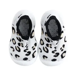 Scarpe da casa Slip-On leggere e traspiranti con stampa leopardata per neonati e neonati, estate