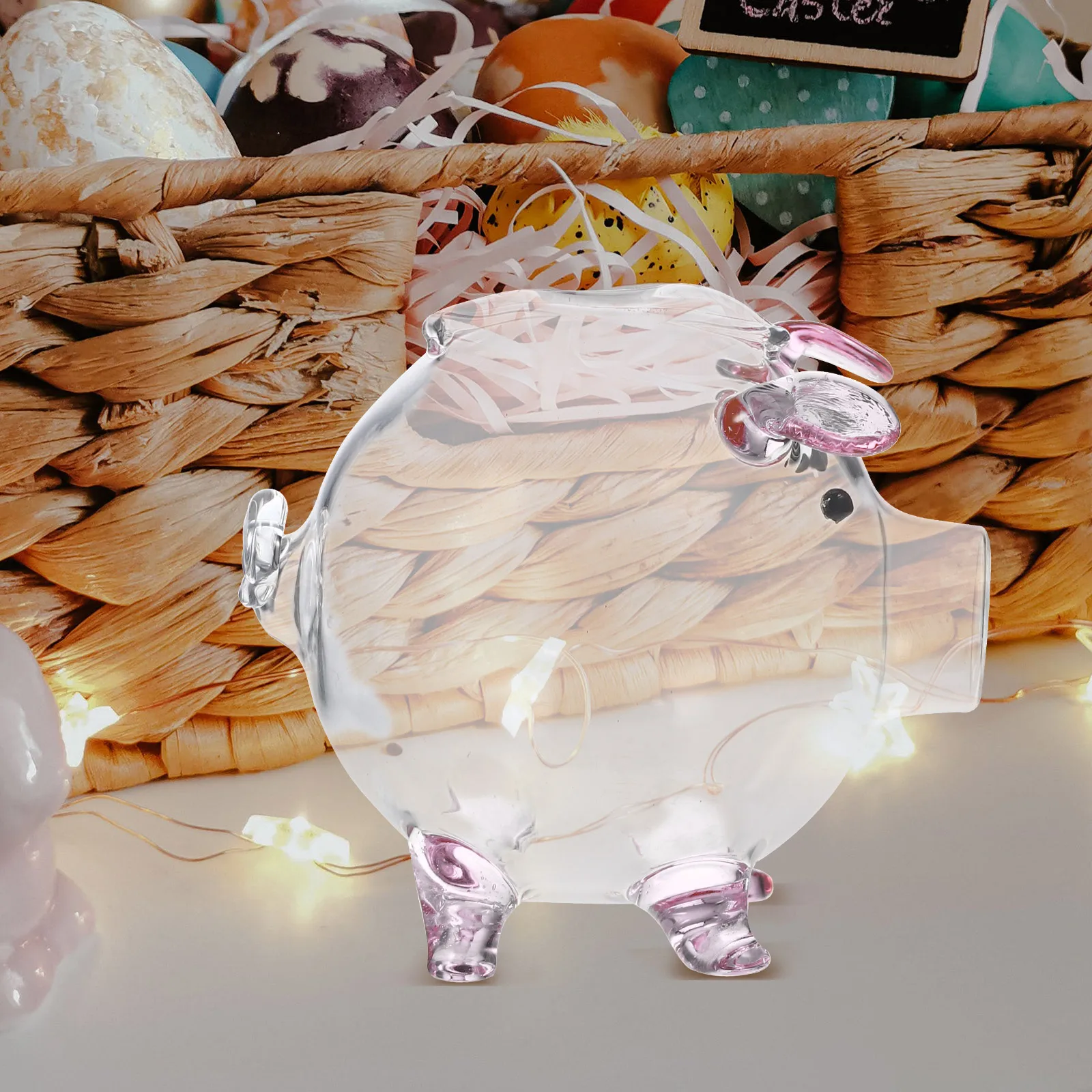 Hucha de vidrio transparente, duradera, estable, uso prolongado, caja de dinero creativa para niñas y niños, hucha de ahorro, caja de dinero de vidrio