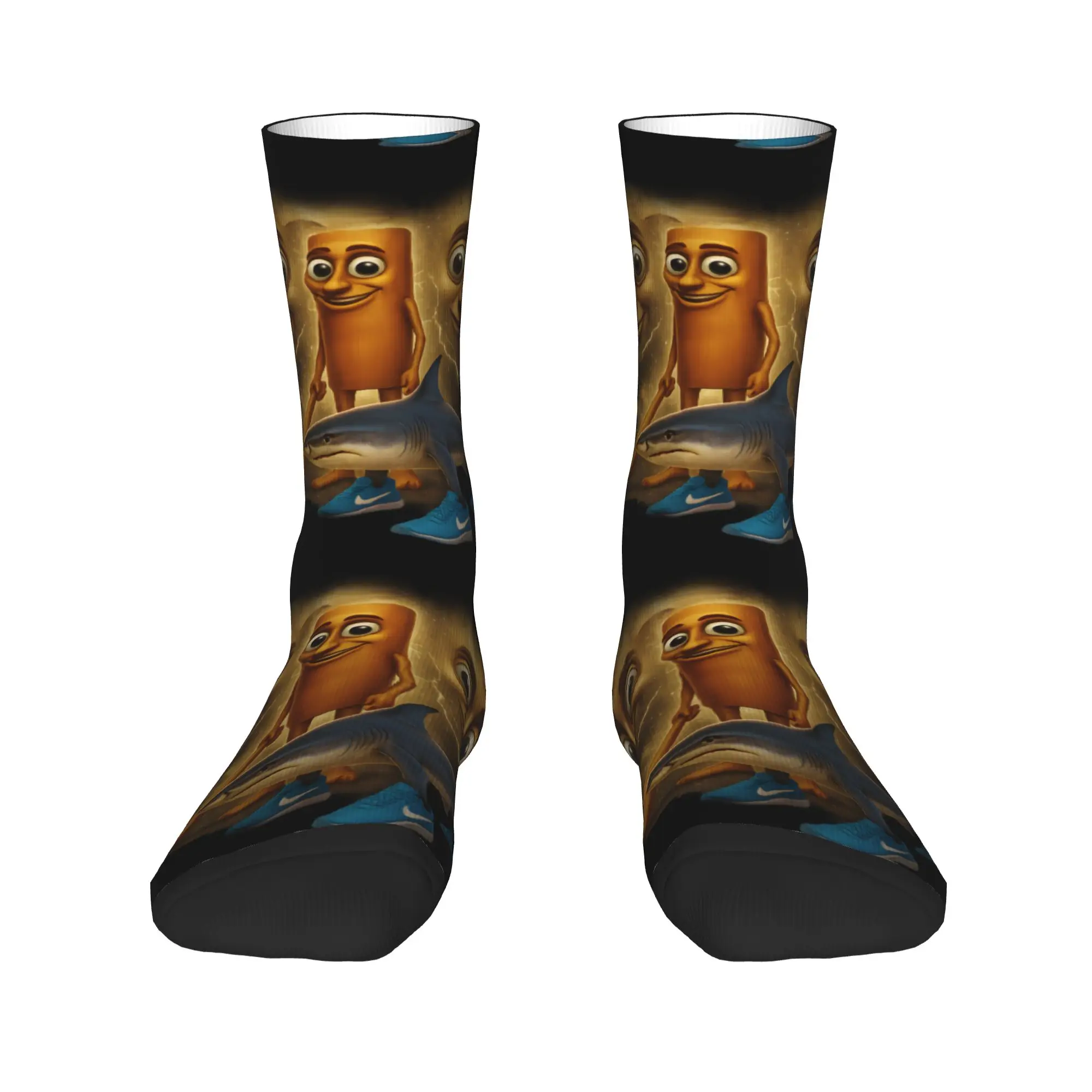 

Funny Mens Tung Tung Tung Sahur Funny Meme Italian Brainrot Dress Socks Unisex Breathbale Warm 3D Print Crew Socks