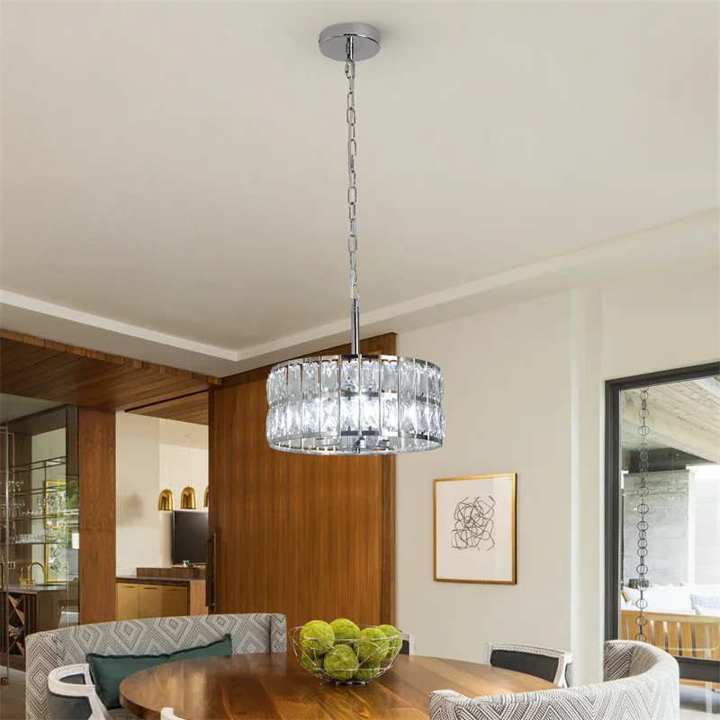 VETRULUS Moderne K9 Kristall Anhänger Licht Nordic Kronleuchter Schlafzimmer Hängen Lampe Retro Luxus Küche Esstisch Plafon Decke – Detail 6