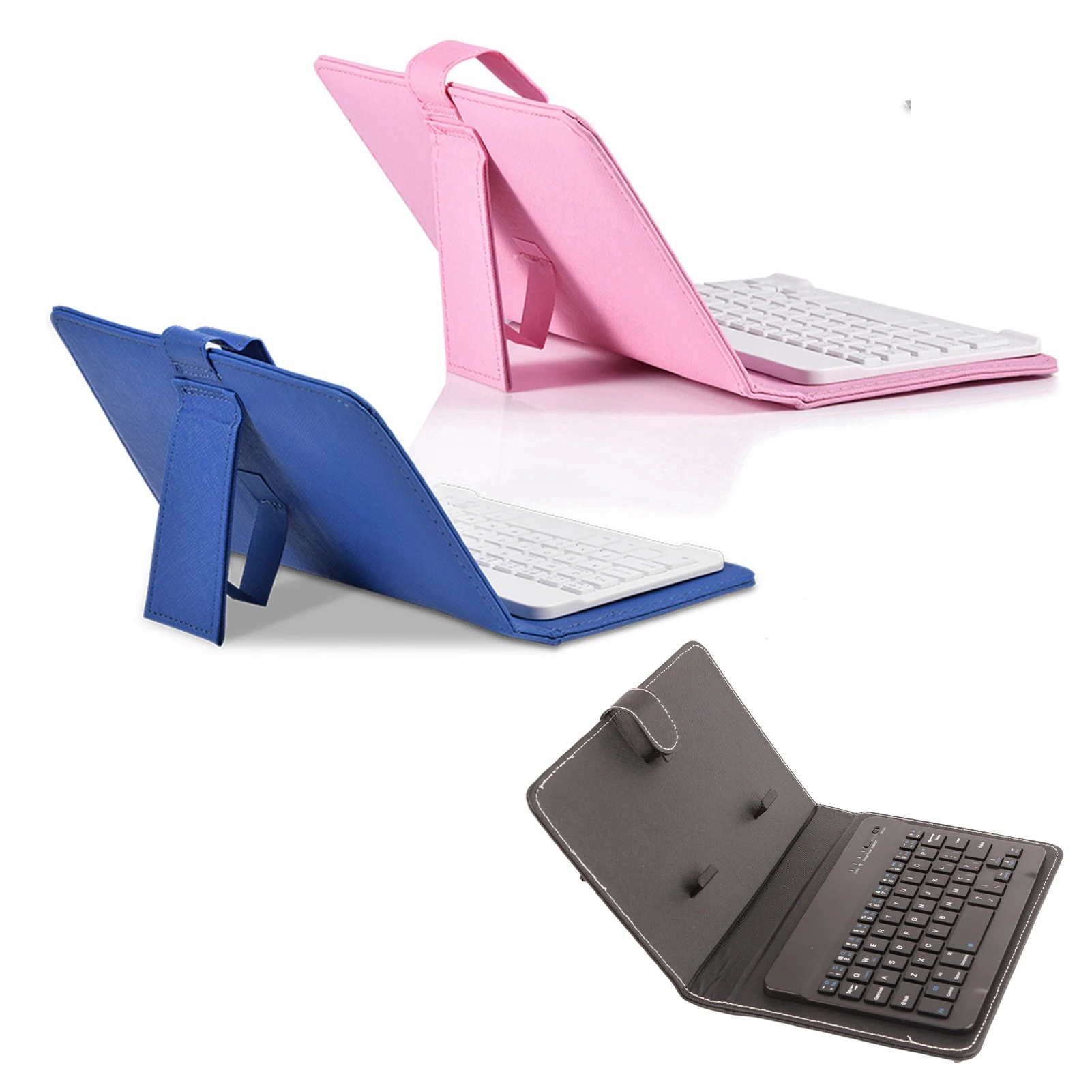 

Откидной чехол с беспроводной Bluetooth-клавиатурой и подставкой для телефонов IOS/Android, Bluetooth-клавиатура для Android