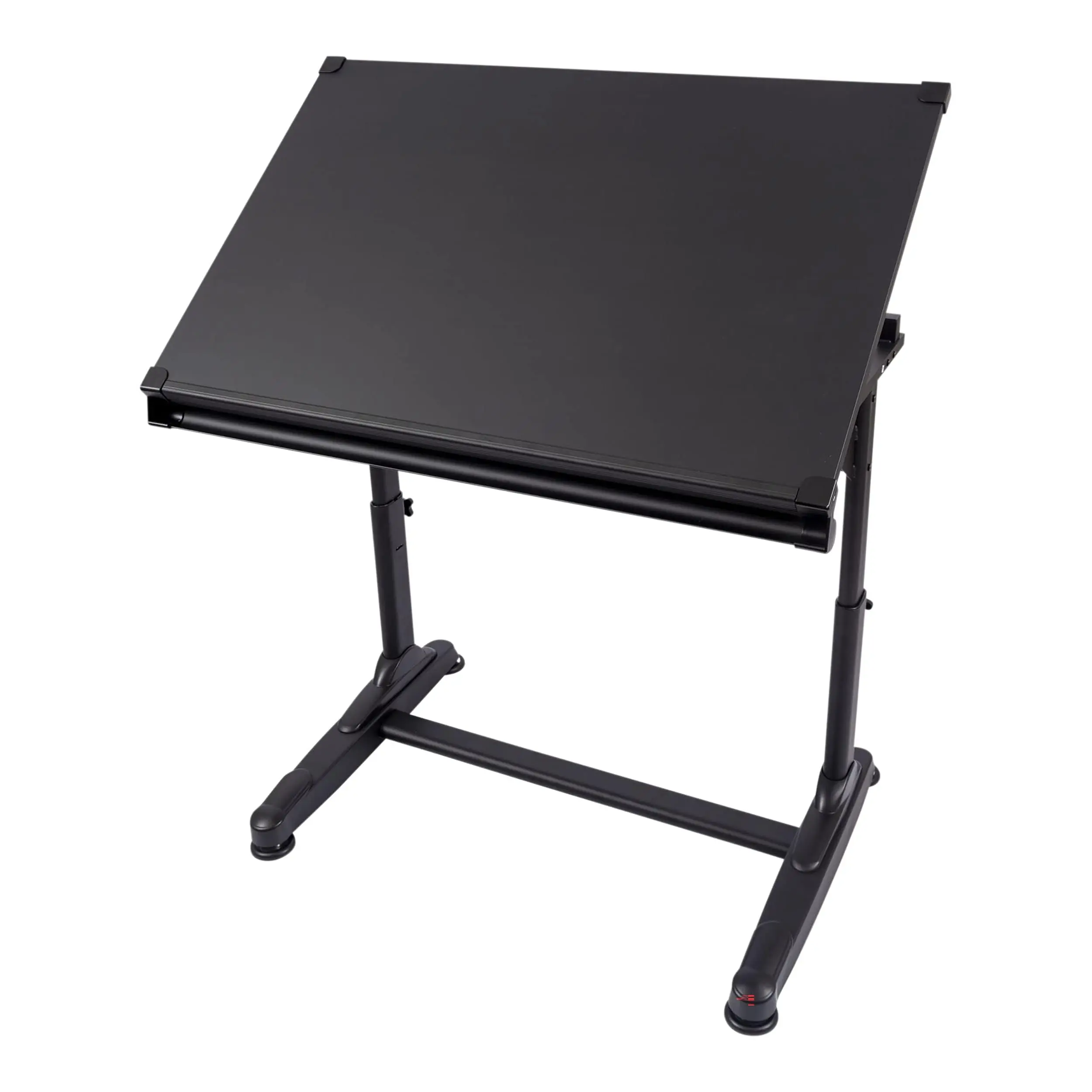Stand Up Desk Store Adjustable Height and Angle Drafting Table Ding Desk with Large Surface (Black Fe/Black Top, 40