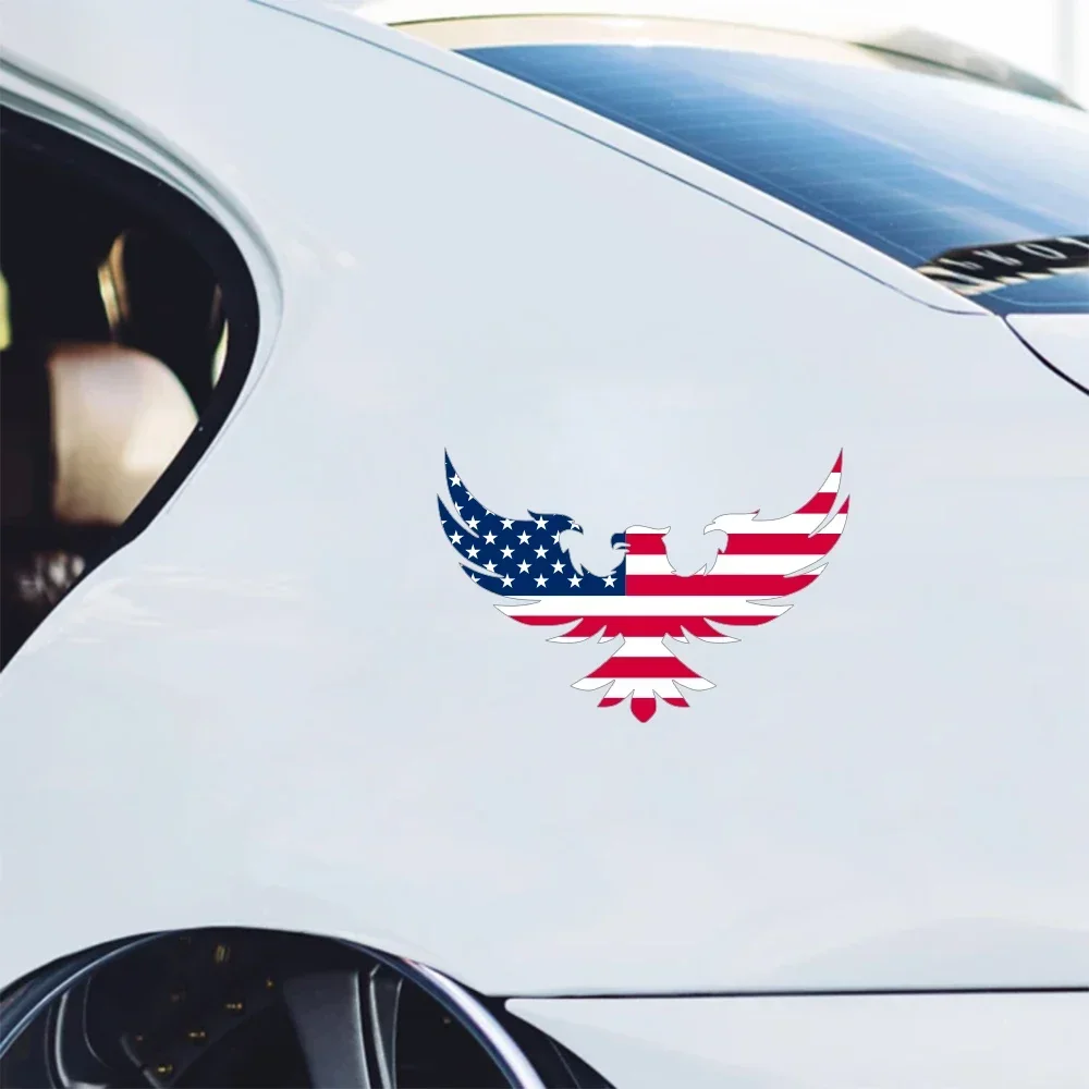 Car Window Patriotic Sticker American Eagle USA Flag Auto Vinyl Decor Decal for Car Bumper Truck RV SUV Boat Tuning Decoration