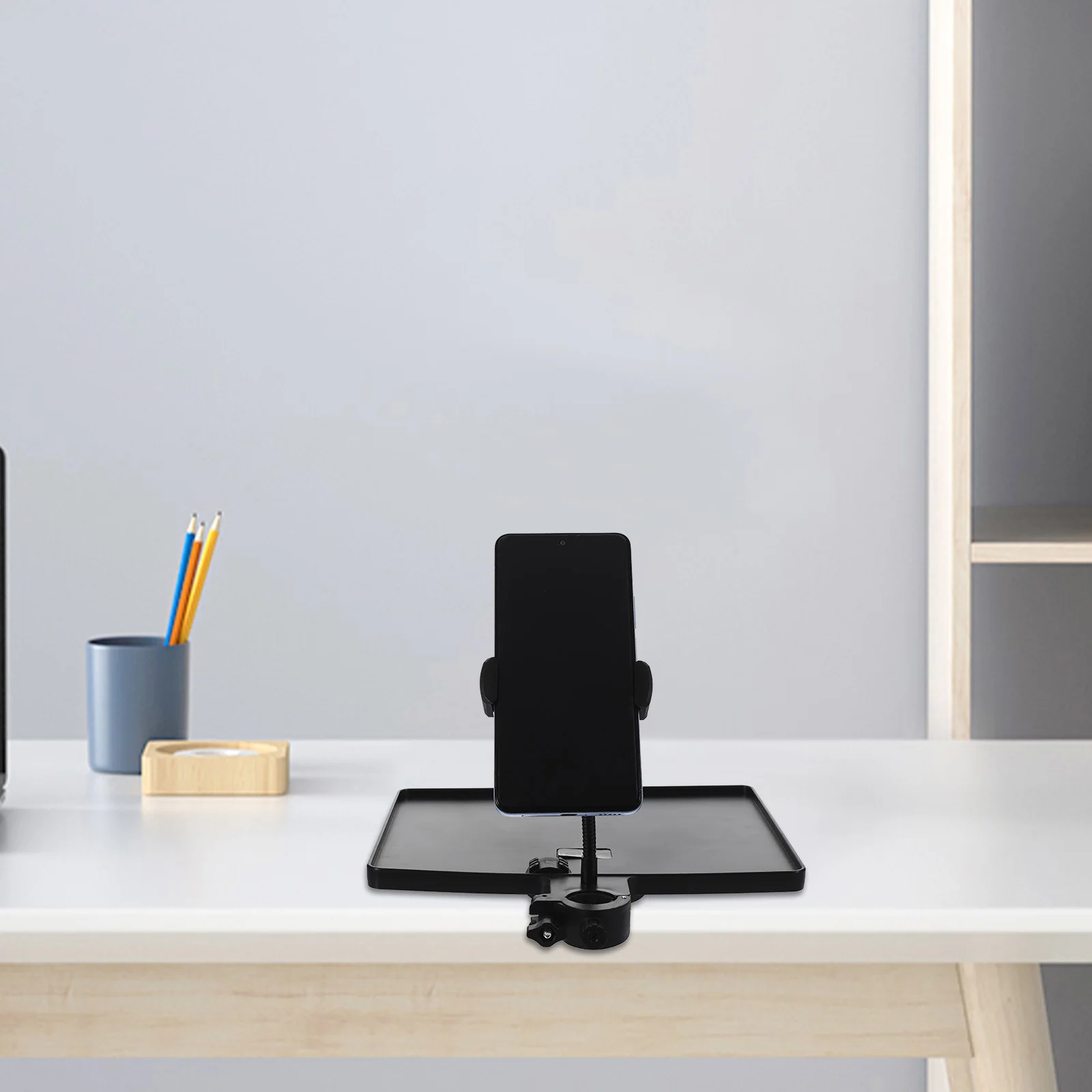 

Mobile Phone Rack Stand Tray Tripod Black Microphone Shelf Sound Card Holder Broadcast Live Streaming Accessories Storage