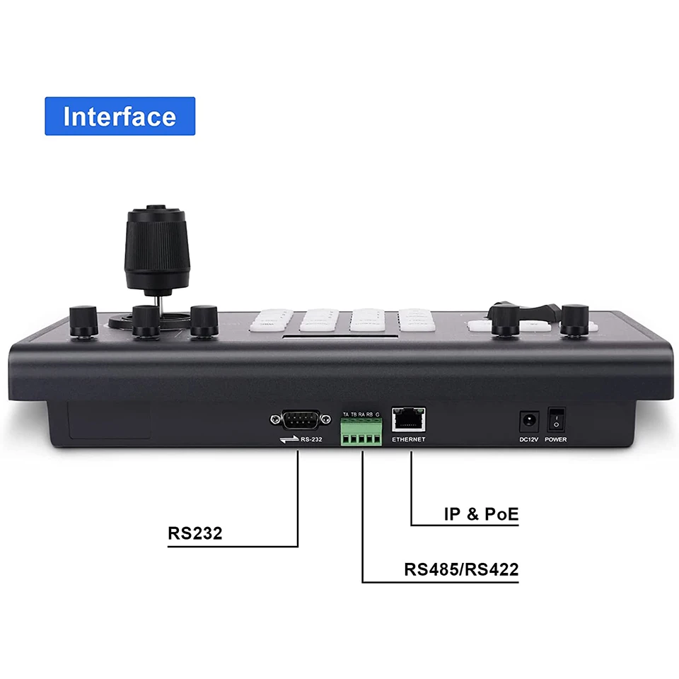 Display Lcd 4D Visca Ip Joystick controller per tastiera ptz controller per fotocamera ptz digitale trasmissione in diretta Controller joystick ptz