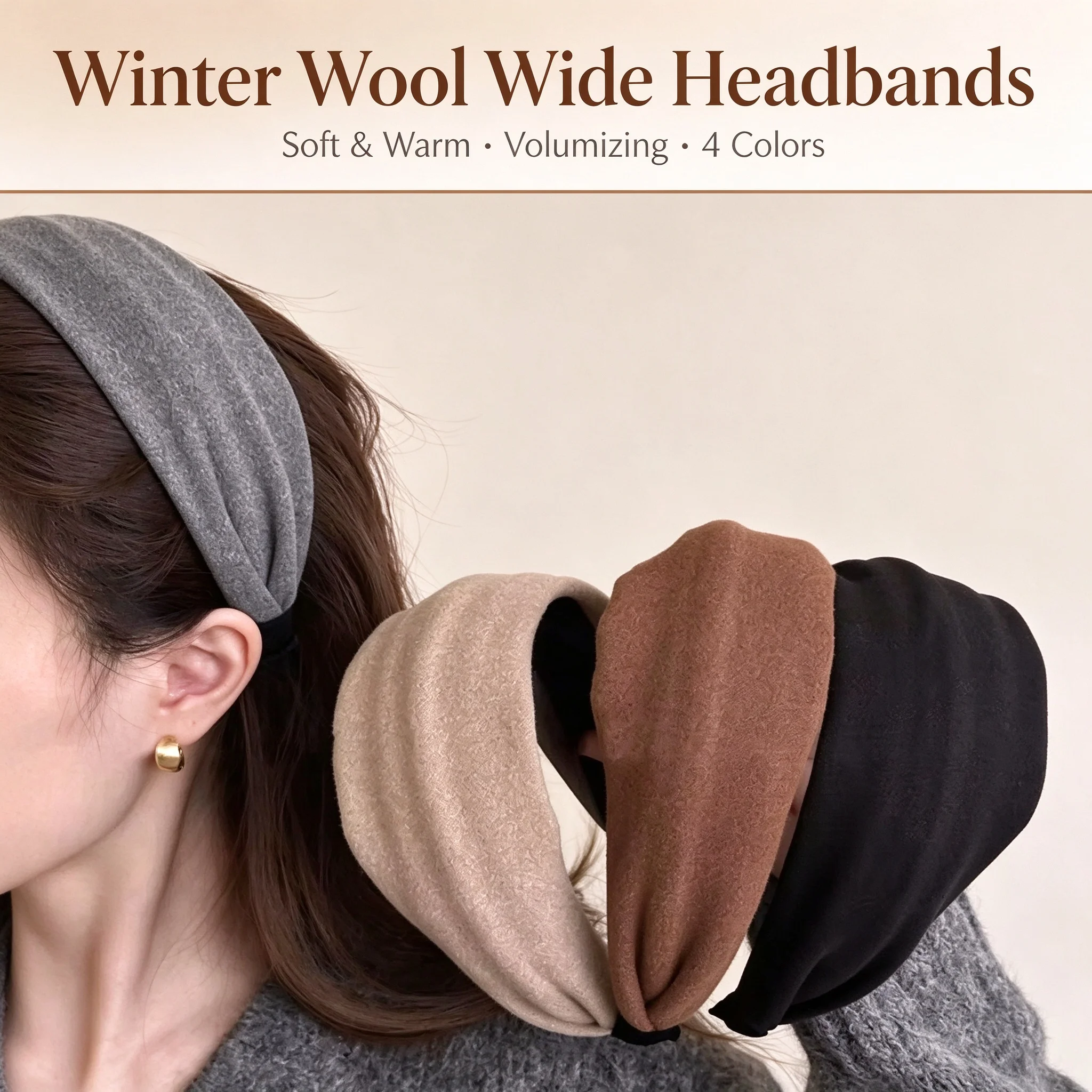Frauen Vintage Solide Weiche Baumwolle Haarband Für Mädchen Süße Haar Ornament Stirnband Haar Hoop Haarband Mode Haar Zubehör – Detail 2