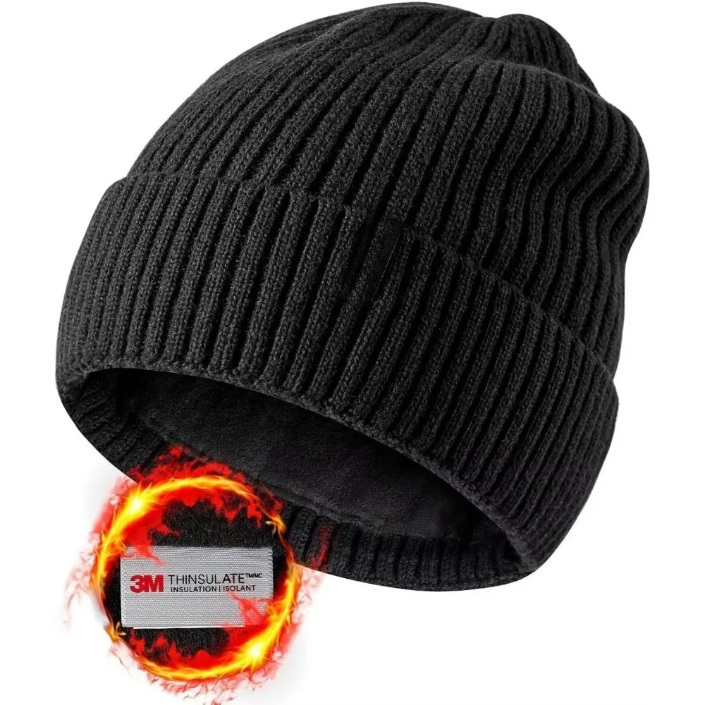 

Шапки-бини для мужчин, вязаная шапка из 30% мериносовой шерсти, зимние шапки для женщин на толстой теплой подкладке, шапка-бини для женщин, кепка с черепом в холодную погоду