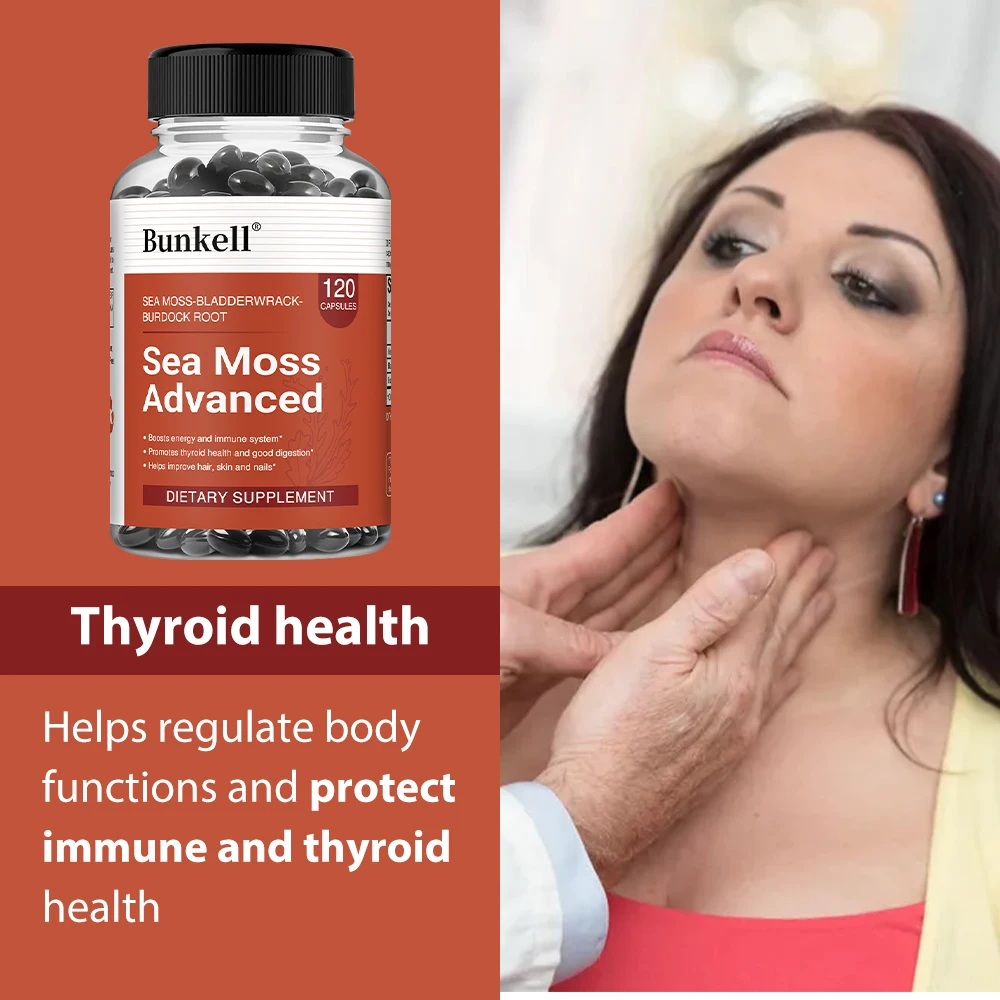 كبسولات طحالب البحر الأيرلندية - مع مستخلص جذر المثانة والأرقطيون لتعزيز الامتصاص - دعم المناعة، نباتي، غير معدلة وراثيًا #5