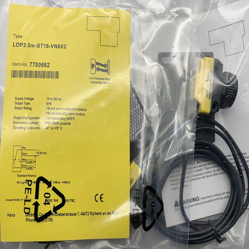 Original Turklop 3.5m-BT18-VN6X2 Photoelectric Sensor Is Guaranteed For One Year.