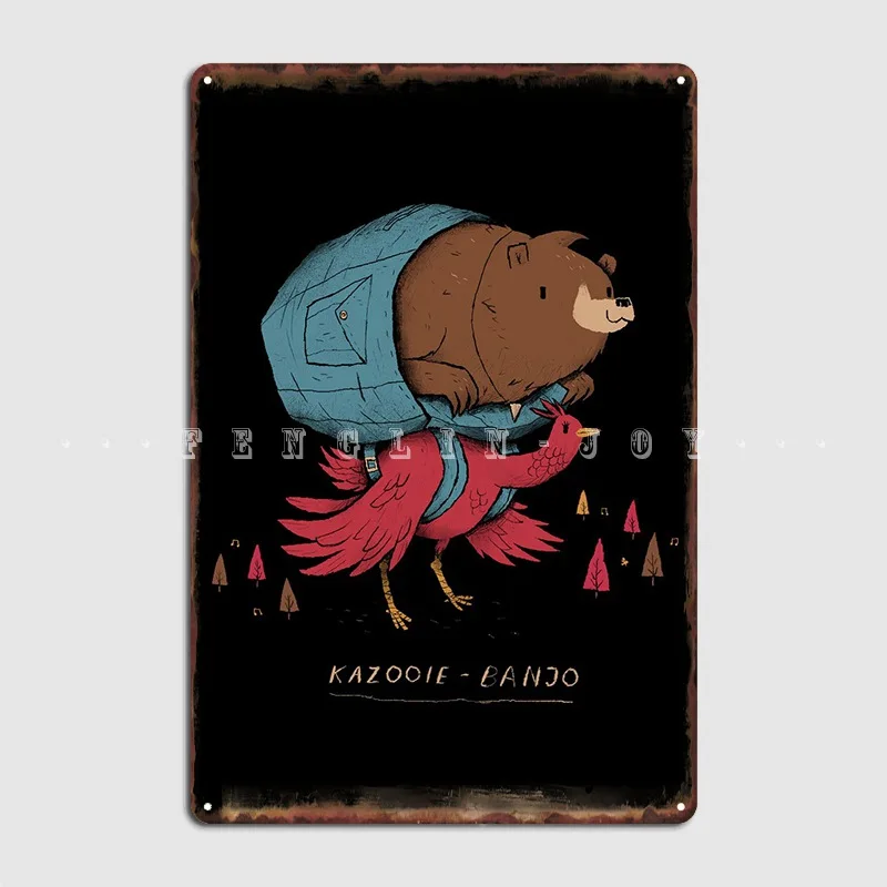 Kazooie Banjo! Metal Plaque Poster Wall Pub Home Vintage Garage Decoration Tin Sign Posters