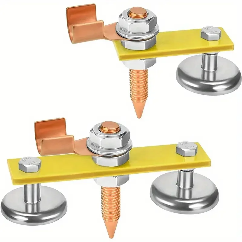 1pc Magnetic Welding Bracket Magnetic Head Welding Machine Grounding Clamp Car Body Locator for Stable Welding Operations