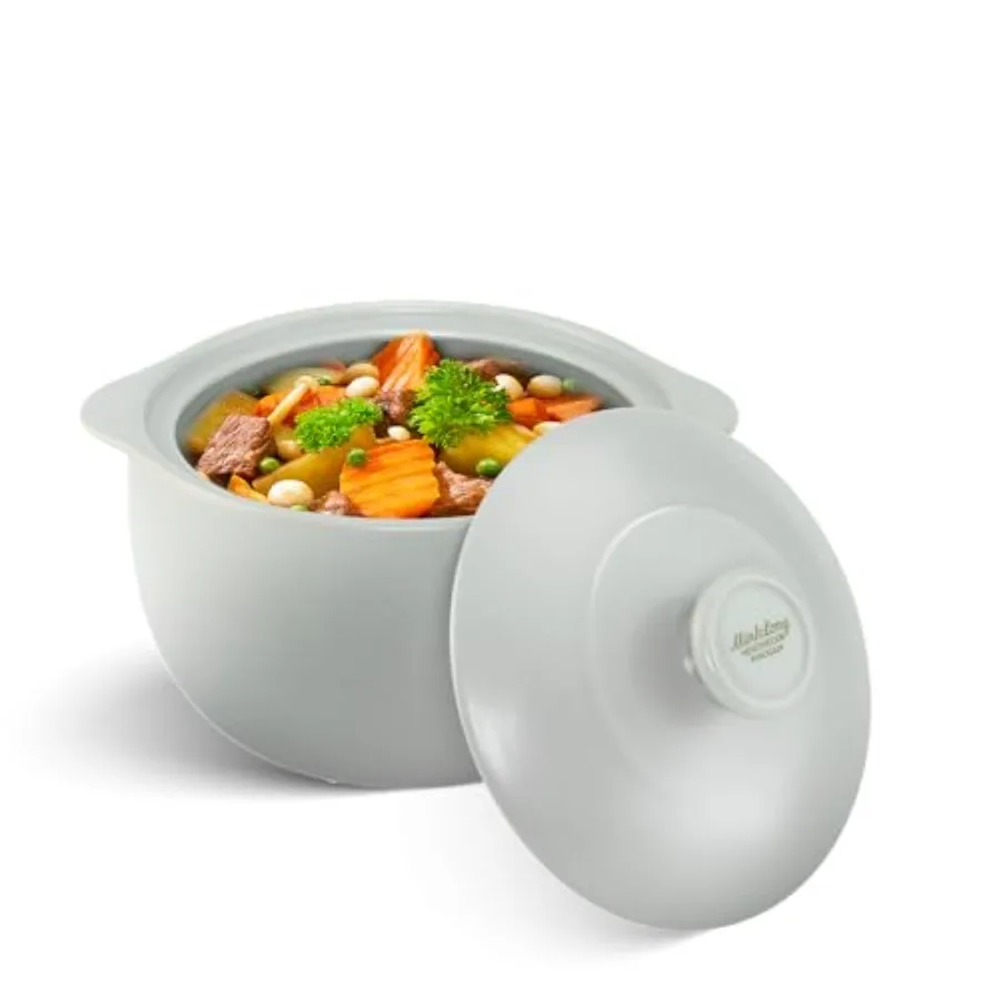 Olla de Barro de Porcelana Minh Long de 3.17 qt para Cocinar, Cazuela con Tapa, Ollas de Barro para Cocinar, Ollas Holandesas para Guisos, Sopas y Vapor