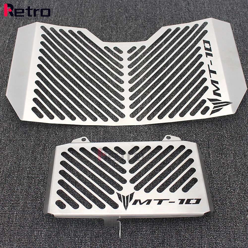 Silver Color Motorcycle Accessories Radiator Guard Protector Grille Grill Cover For YAMAHA MT10 MT-10 MT 10 2016-2021