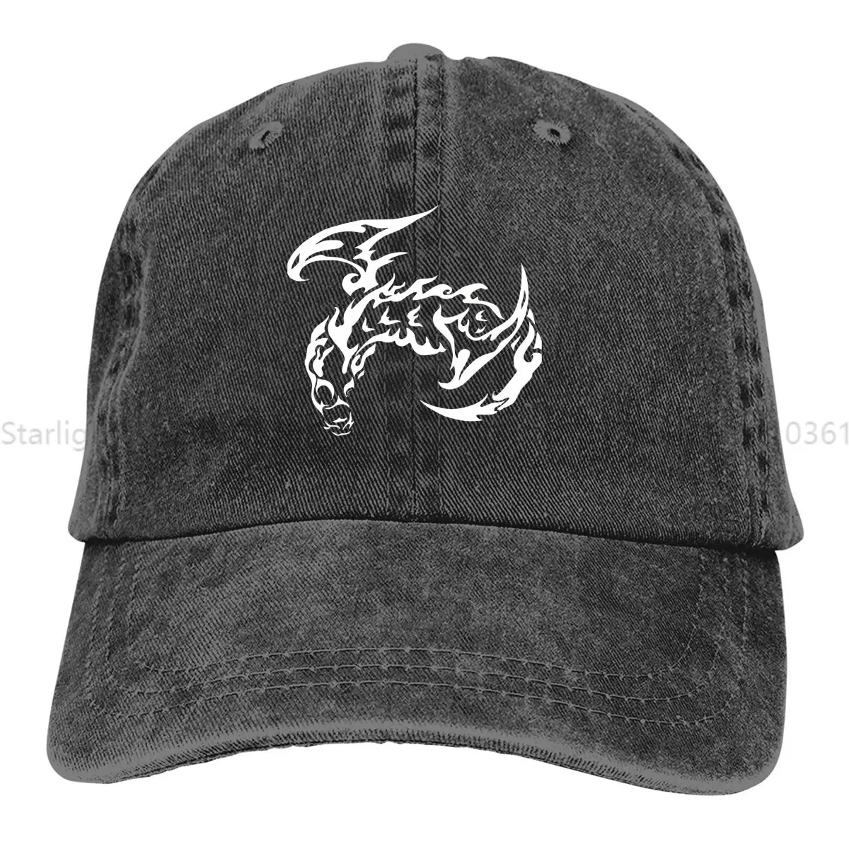 Washed Men's Baseball Cap Tribal Dragon Dark Trucker Snapback Caps Dad Hat Dragon's Dogma Golf Hats